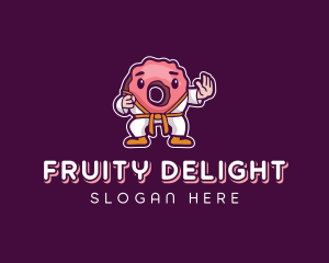 Karate Donut Pastry logo design