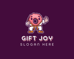 Karate Donut Pastry logo design