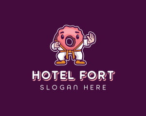 Karate Donut Pastry logo design