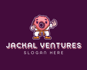 Karate Donut Pastry logo design