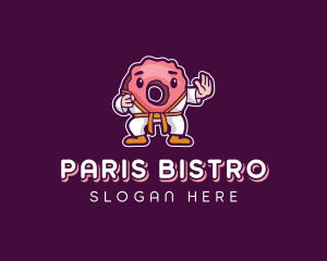 Karate Donut Pastry logo design