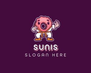 Karate Donut Pastry logo design