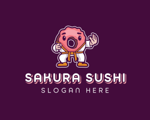 Karate Donut Pastry logo design