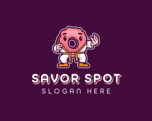 Karate Donut Pastry logo design