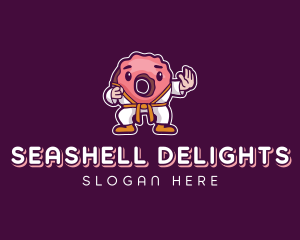 Karate Donut Pastry logo design