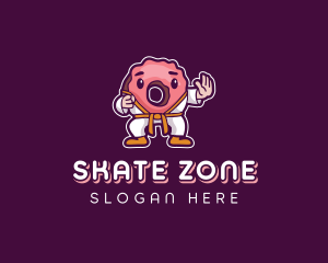 Karate Donut Pastry logo design