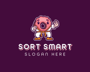 Karate Donut Pastry logo design