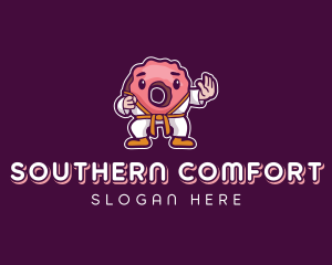 Karate Donut Pastry logo design