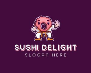 Karate Donut Pastry logo design