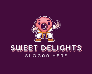 Karate Donut Pastry logo design