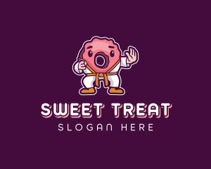 Karate Donut Pastry logo design