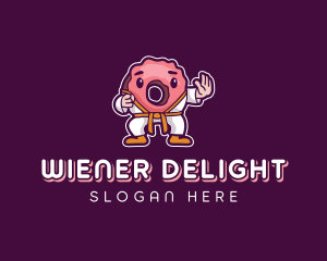 Karate Donut Pastry logo design