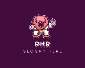 Karate Donut Pastry logo design