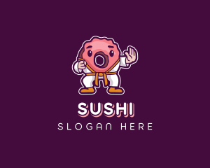 Karate Donut Pastry logo design