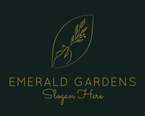 Plant Foliage Hand logo design