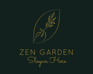 Plant Foliage Hand logo design