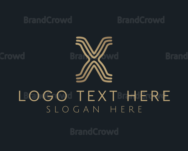 Elegant Modern Business Letter X Logo