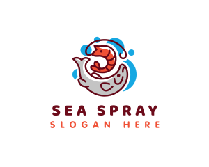 Fish Shrimp Seafood logo design