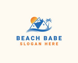 Sunset Beach Vacation House logo design