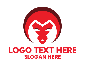 Aries - Red Ram Letter M logo design