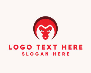 Cattle - Red Ram Letter M logo design