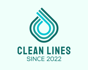 Water Cleaning Droplet logo design