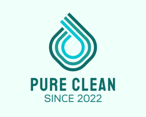 Water Cleaning Droplet logo design