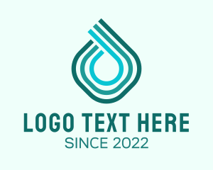 H2o - Water Cleaning Droplet logo design