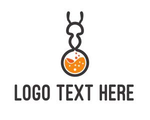 Insect - Ant Test Tube logo design