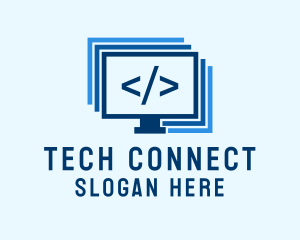 It Expert - Programmer Computer Monitor logo design
