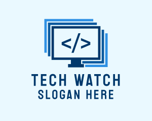 Programmer Computer Monitor  logo design