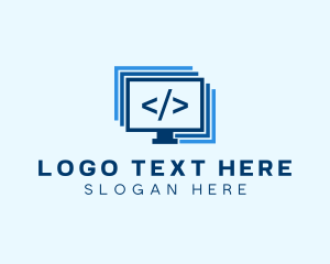 Coding - Programmer Computer Monitor logo design