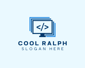 Programmer Computer Monitor  logo design