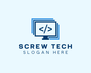 Programmer Computer Monitor  logo design