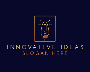 Thumb Print Light Bulb logo design