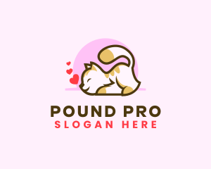 Cute Cat Kitten logo design