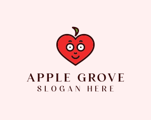 Heart Apple Face logo design