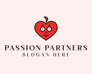 Heart Apple Face logo design