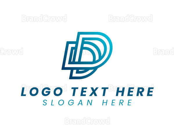 Intertwined Brand Company Letter D Logo