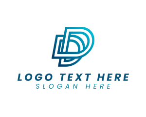 Website - Intertwined Brand Company Letter D logo design
