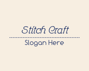 Embroidery - Blue Traditional Embroidery Wordmark logo design