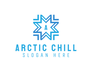 Frozen - Frozen Ice Snowflake logo design