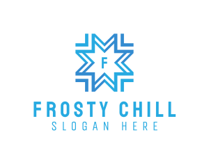 Freezer - Frozen Ice Snowflake logo design