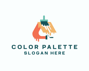 Roof Painting Tools logo design