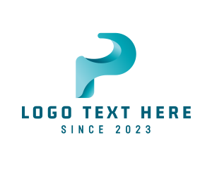 Technology - Digital Technology Letter P logo design