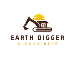 Digger - Construction Digger Excavator logo design