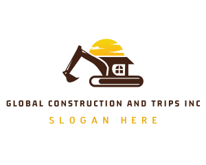 Demolition - Construction Digger Excavator logo design