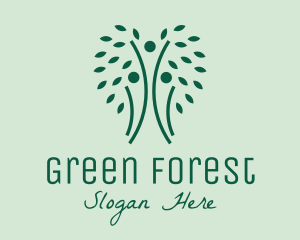 Tree Forest People  logo design