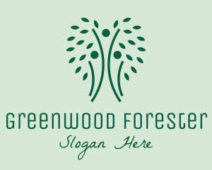 Tree Forest People  logo design