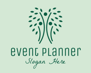 Vegan - Tree Forest People logo design